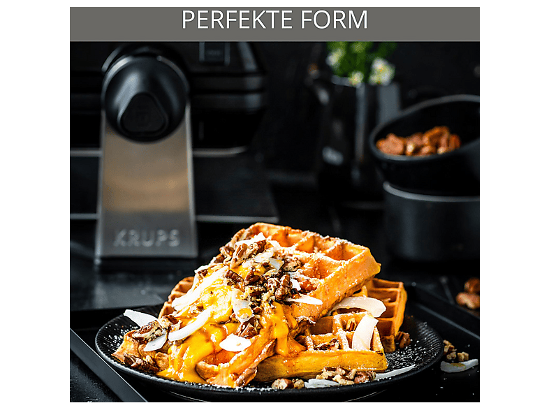 KRUPS FDD 95 D Waffeleisen Edelstahl/Schwarz