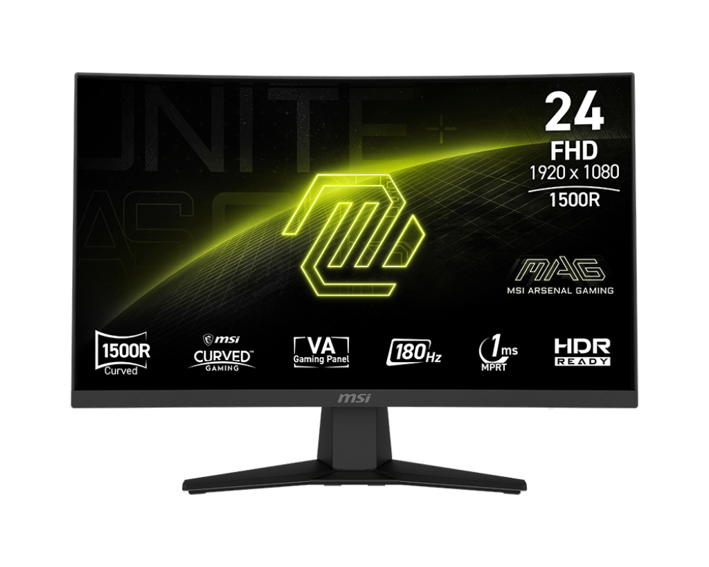 MSI MAG 244C 23,6'' Ívelt FHD 180 Hz 16:9 VA Gamer Monitor