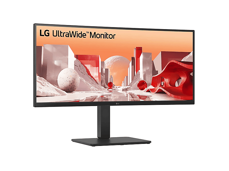 LG ELECTRONICS 34BA85QE-B 34 Zoll Monitor, WQHD, 5 ms Reaktionszeit, 300 cd/m², 60 Hz, Schwarz — Foto 2 von 5