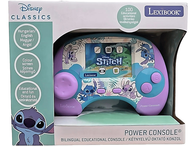 LEXIBOOK Disney Stitch magyar-angol oktató konzol játék 100 ...