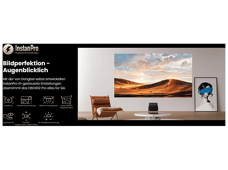 Dangbei MP1 Pro 4K Laser Projektor mit Google TV und Netflix-Zertifizierung; Beamer — Foto 4 von 5