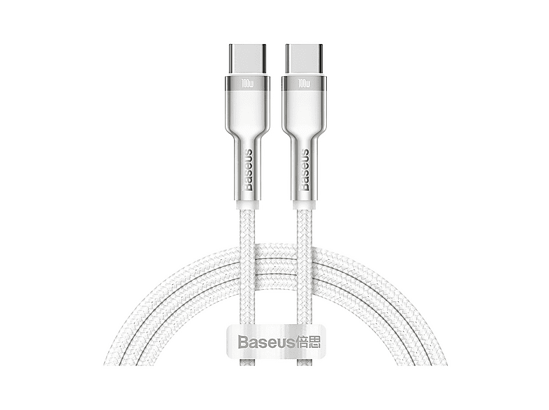 Cavo Usb-C BaseusCafule Series Metal Data Cable Type-C to 100W 1 metro, White
