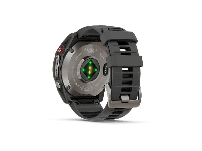 Garmin fenix® 8 Pro Amoled, 51mm, Sapphire Graphit/Schwarz Titan; Smartwatch — Foto 4 von 5