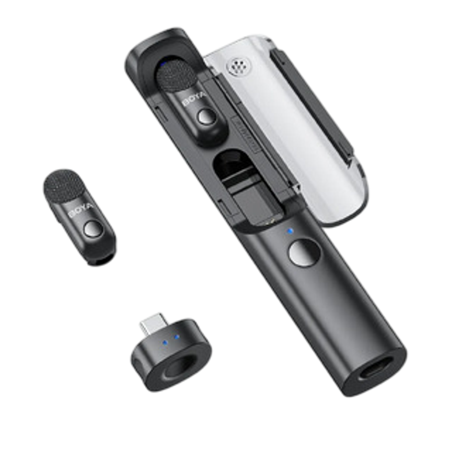 Boya Magic 05 Wireless Mic ' 2 Tx + 1 Rx Usb-c Incl. Charging Case Microfoon Zwart