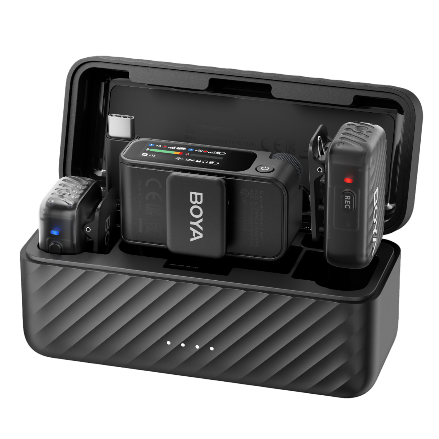 Boya mic 2-02 Professional-grade Microphone Exclusive Lavalier Mic Microfoon Zwart