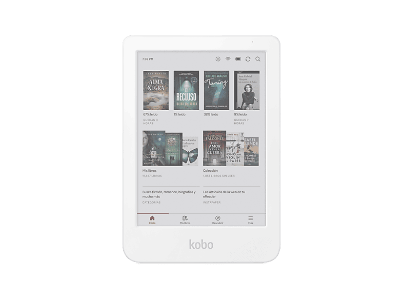 eBook - Kobo Clara Colour, Pantalla Táctil Color E-Ink Kaleido™ 3 de 6”, 16GB, Comfortlight PRO, IPX8, color, Blanco