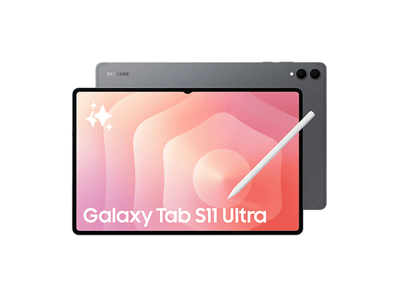 Tablet - Samsung Galaxy Tab S11 Ultra, 14.6" WQXGA+, 12 GB RAM, 256 GB, Gris, Sin Adaptador de Corriente, con S Pen