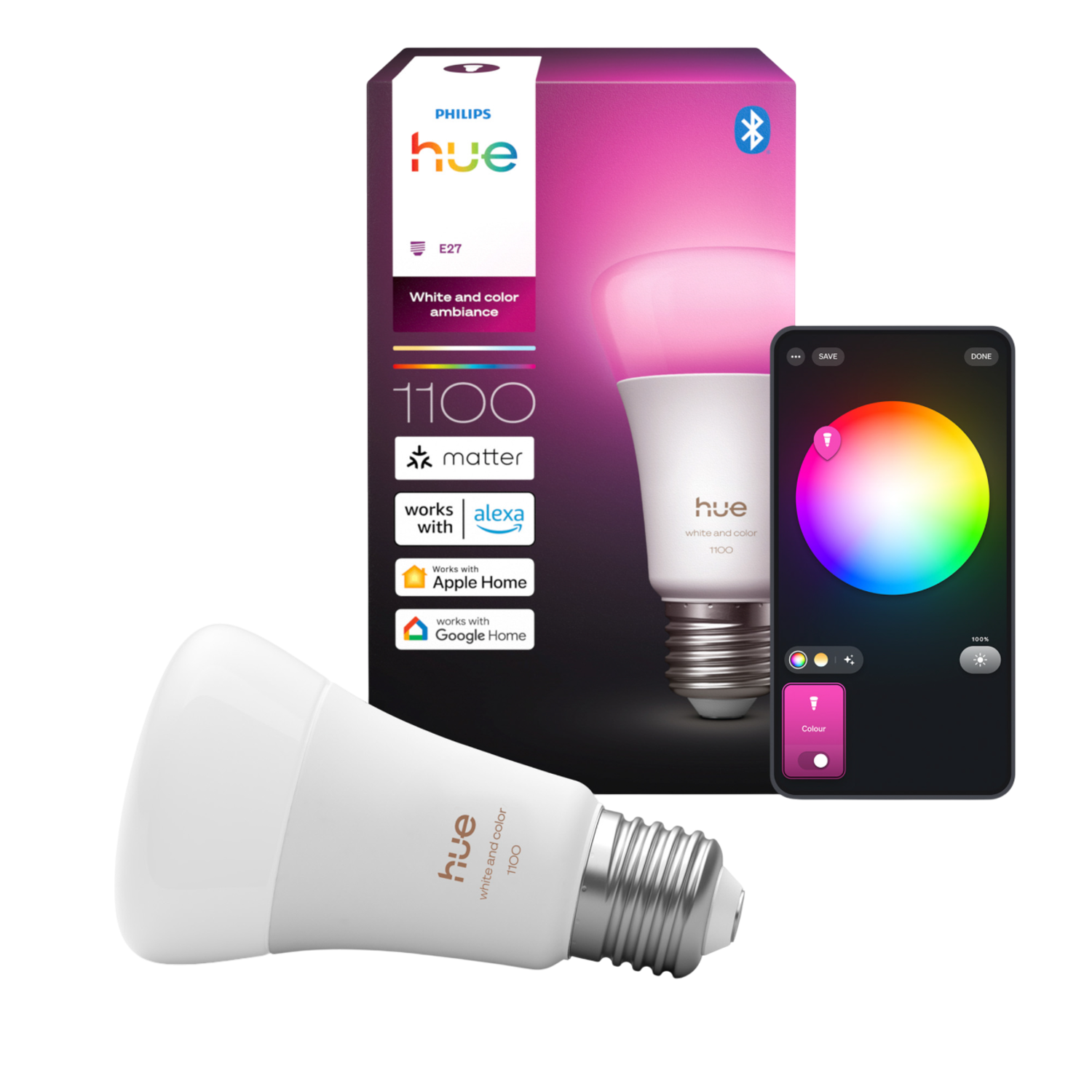 Philips Hue White and Color Ambiance - E27 - Wit