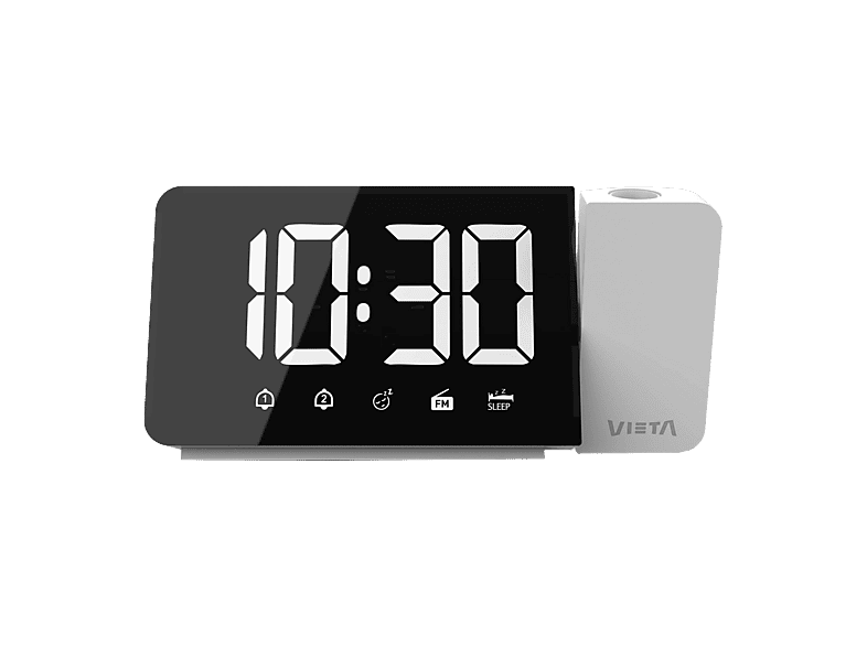 Despertador - Vieta VM-AL400WH, 3W, Radio, Pantalla LED, Blanco