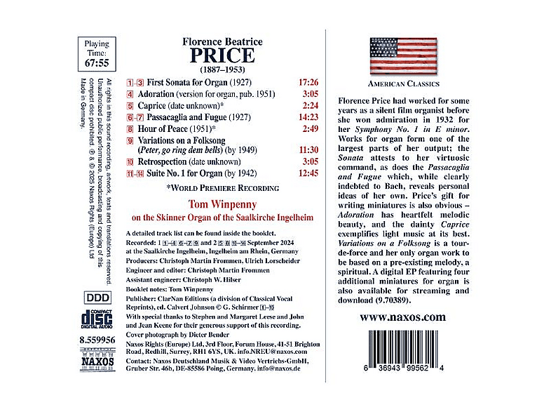 Thumbnail - Tom Winpenny - Price: Orgelwerke (CD)