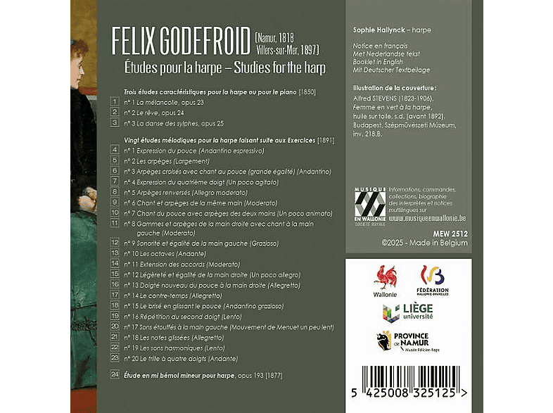 Thumbnail - Sophie Hallynck - Godefroid: Studien für Harfe (CD)