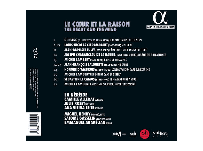 Thumbnail - La Néréide - Le Coeur et la Raison (CD)