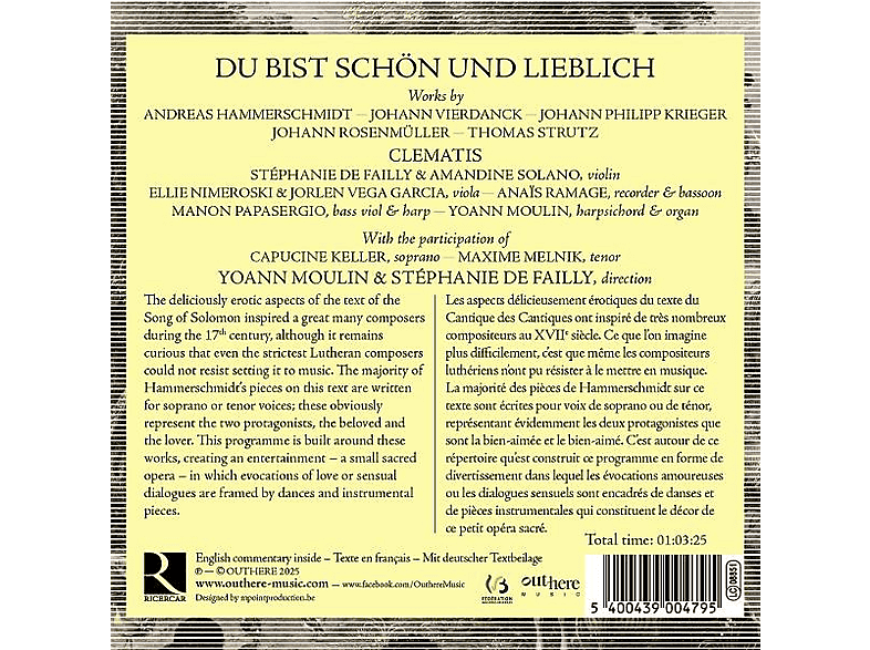 Thumbnail - Clematis/Keller, Capucine/Melnik, Maxime - Du bist schön und lieblich (CD)