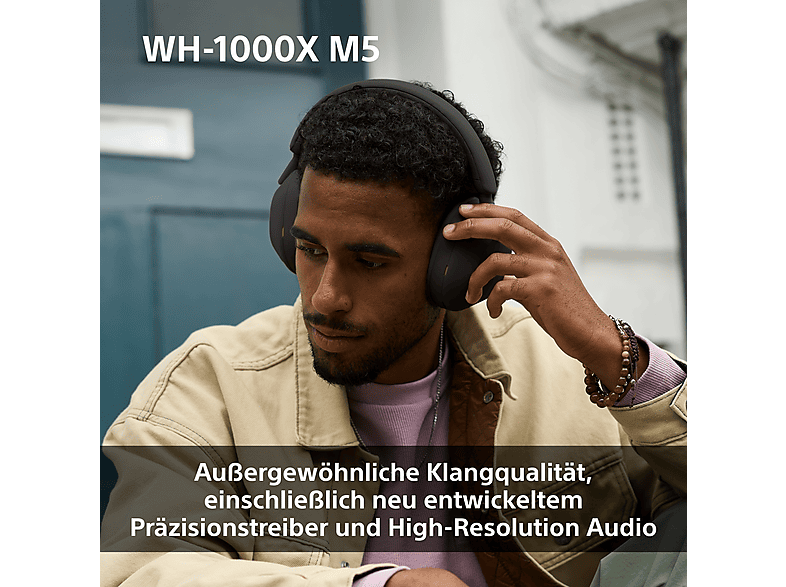 Thumbnail - SONY WH-1000XM5, Noise Cancelling, Bluetooth, Hi-Res Audio, bis zu 30 Stunden Akkulaufzeit, inklusive Hardcase, iOS und ...