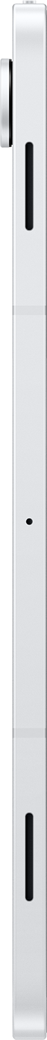 Un rectangle vertical blanc avec trois ovales noirs espacés. Une petite forme blanche arrondie en haut à gauche.
