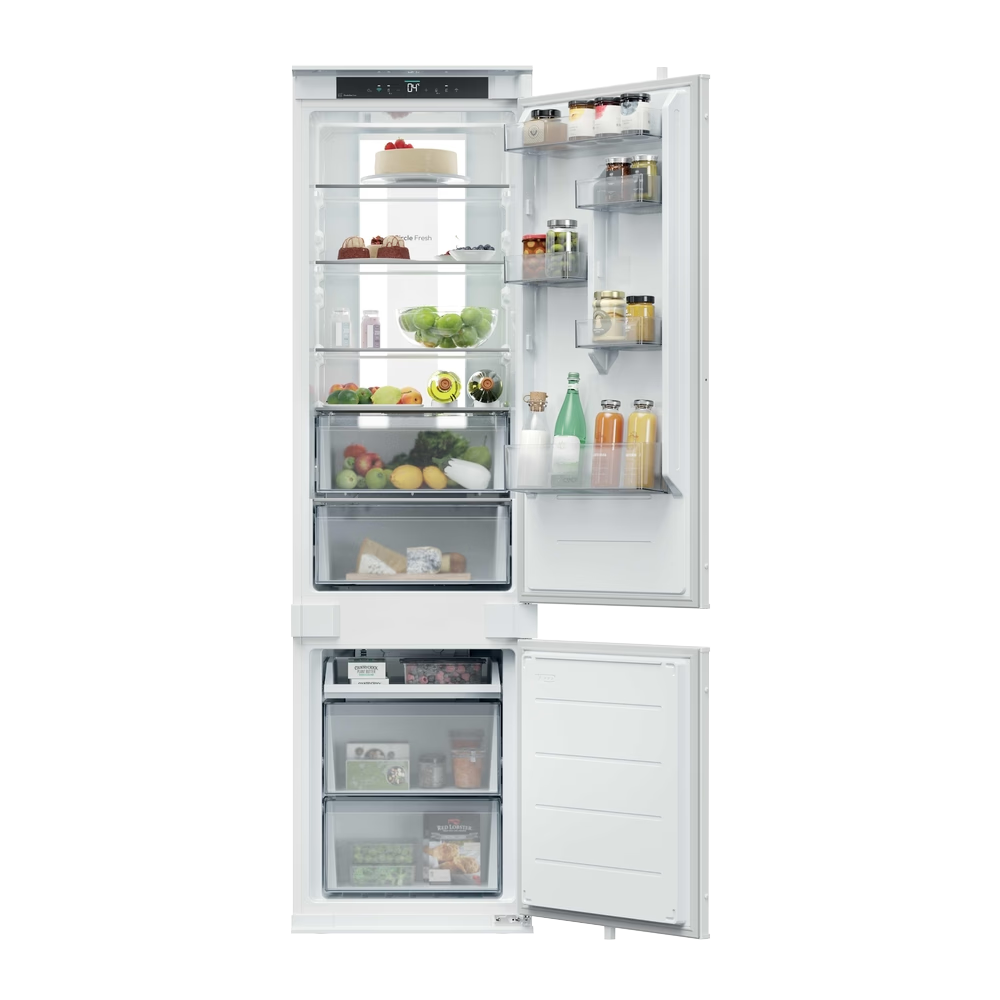 CANDY CNBQT5519DW Beépíthető kombinált hűtőszekrény, D, 194cm, 284l, Total No Frost, WiFi