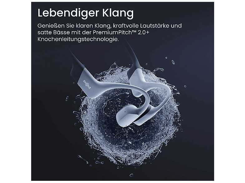 Thumbnail - SHOKZ OpenSwim Pro, Open-ear Kopfhörer Bluetooth Grau