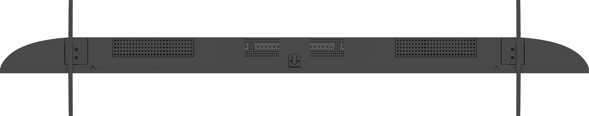 Szare urządzenie z otworami wentylacyjnymi i centralnym hakiem. Dwa pionowe wsporniki rozciągają się na boki.