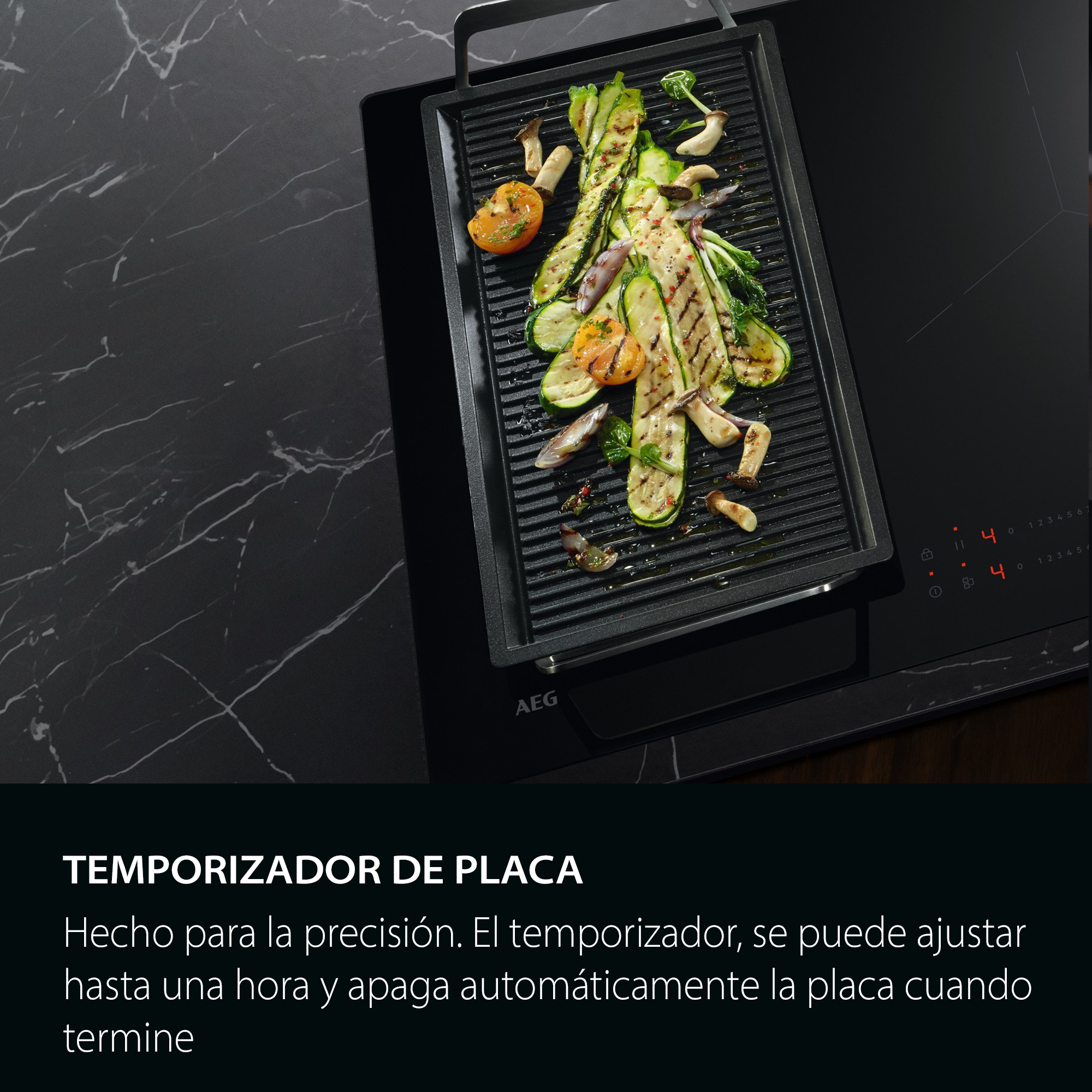Temporizador de placa: Hecho para la precisión. El temporizador, se puede ajustar hasta una hora y apagar automáticamente la placa cuando termina.