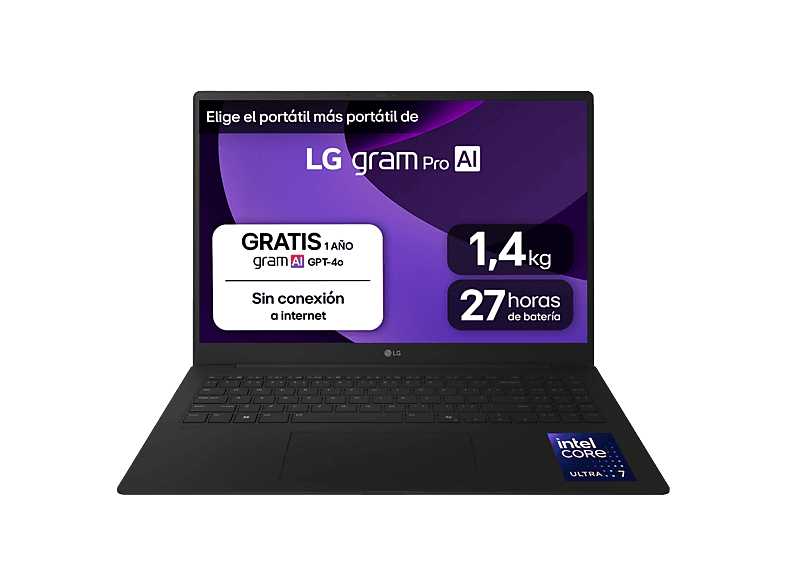 LG 16Z90TR-E.AD88B, 16 WQXGA, Intel® Evo™ Edition Core™ Ultra 7-255H, 32 GB RAM, 1 TB SSD, GeForce RTX™ 5050, W11H