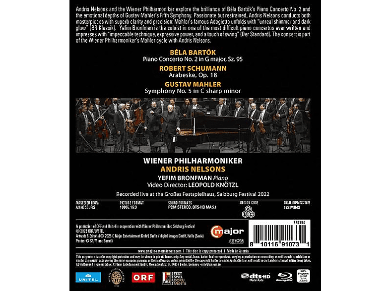 Thumbnail - Bronfman, Yefim/Nelsons, Andris/Wiener Philharmoniker - Andris Nelsons dirigiert die Wiener (Blu-ray)