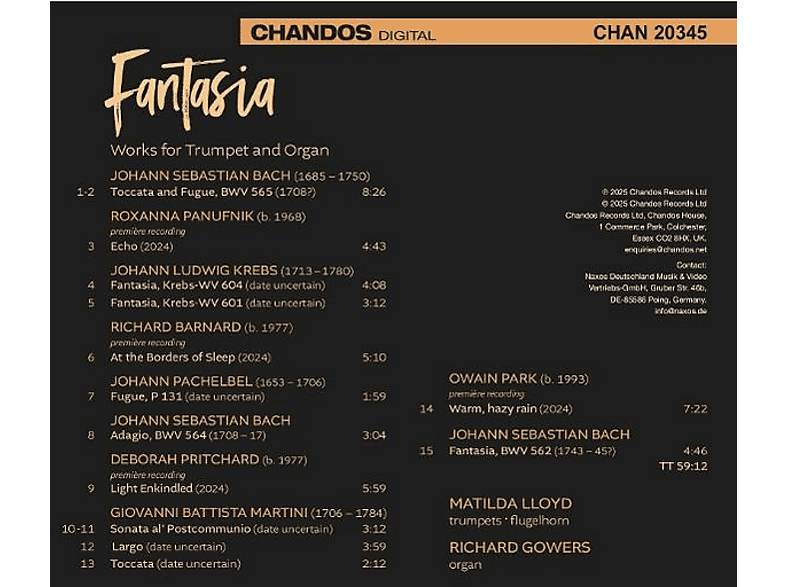 Thumbnail - Lloyd Matilda/Gowers Richard - Fantasia Musik für Trompete und Orgel (CD)