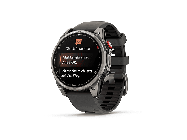 GARMIN fenix 8 Pro, 47 mm AMOLED Smartwatch Silikon, 22 mm, Graphit/Schwarz