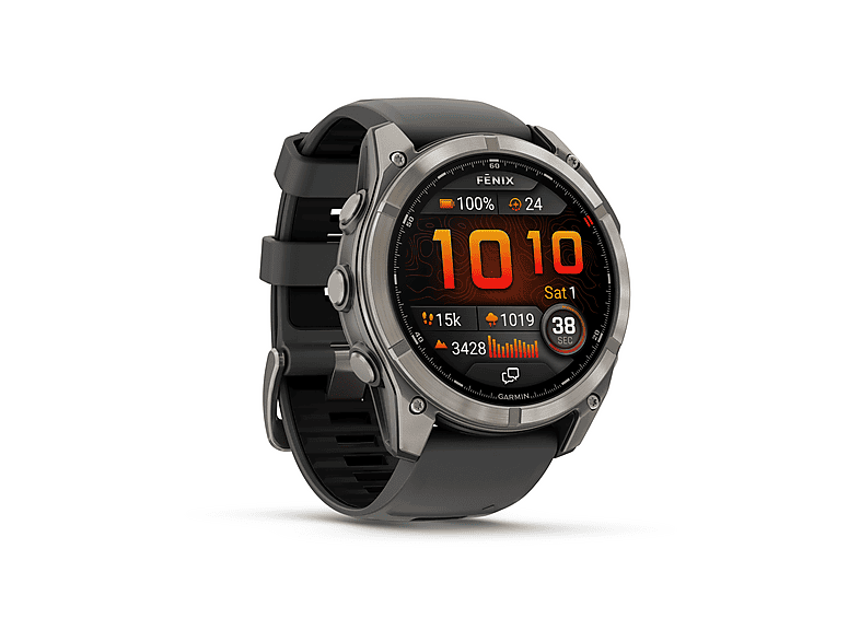 Thumbnail - GARMIN fenix 8 Pro, 51 mm AMOLED Smartwatch Silikon, mm, Graphit/Schwarz