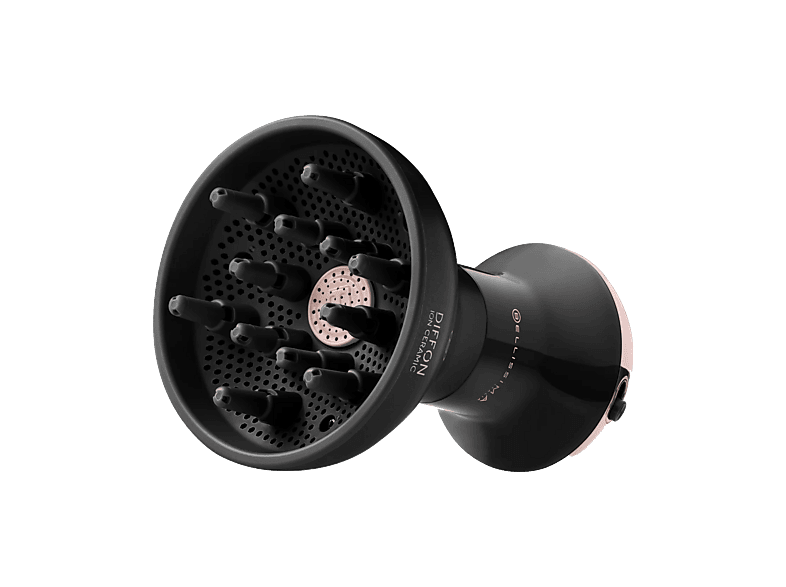 Secador - Bellissima Diffon Ion Ceramic, Difusor integrado, 700 W, 2 combinaciones aire/temperatura, Sistema Curls Booster, Negro