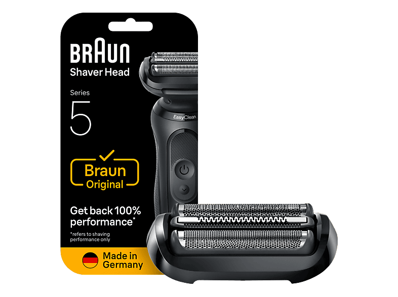 Recambio para afeitadora - Braun 54B, Compatible con series 5, Negro