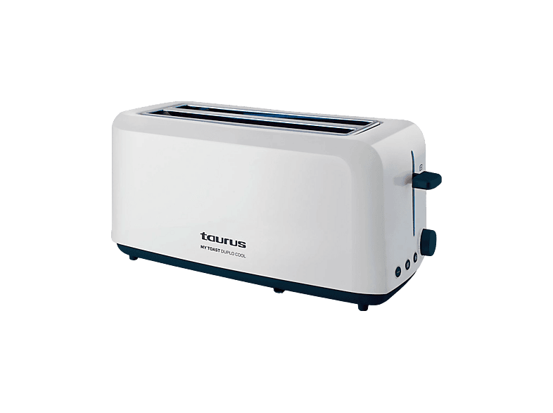 Tostadora - Taurus Mytoast Duplo Cool, 1450 W, 6 Niveles de tostado, Descongela, Recalienta, Blanco