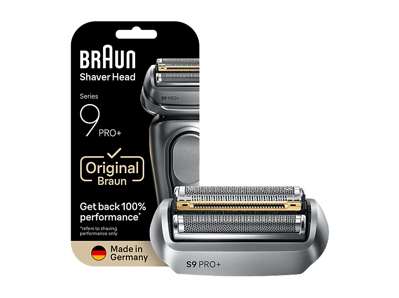 Recambio para afeitadora - Braun 96M, Compatible con afeitadoras Series 9 PRO+, Plata