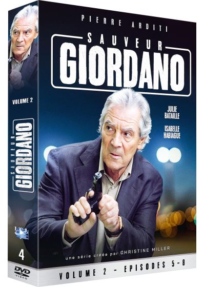 DVD-hoes met Pierre Arditi met een pistool. De titel is 'Sauveur Giordano, Volume 2'.