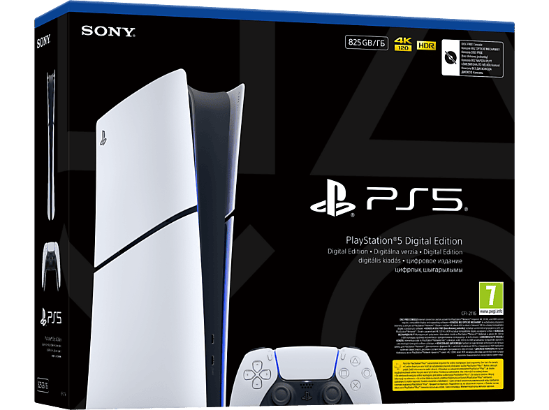 Konsola SONY PLAYSTATION 5 Slim Digital Edition 825GB E Chassis Biało-czarny