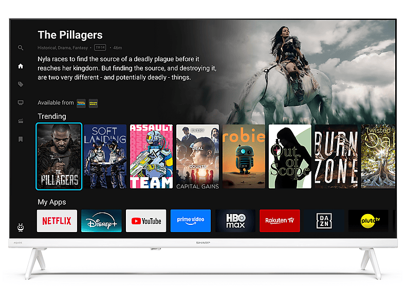 Telewizor LED SHARP 32HE2445EW 32" HD TiVo OS HDR10 Biały