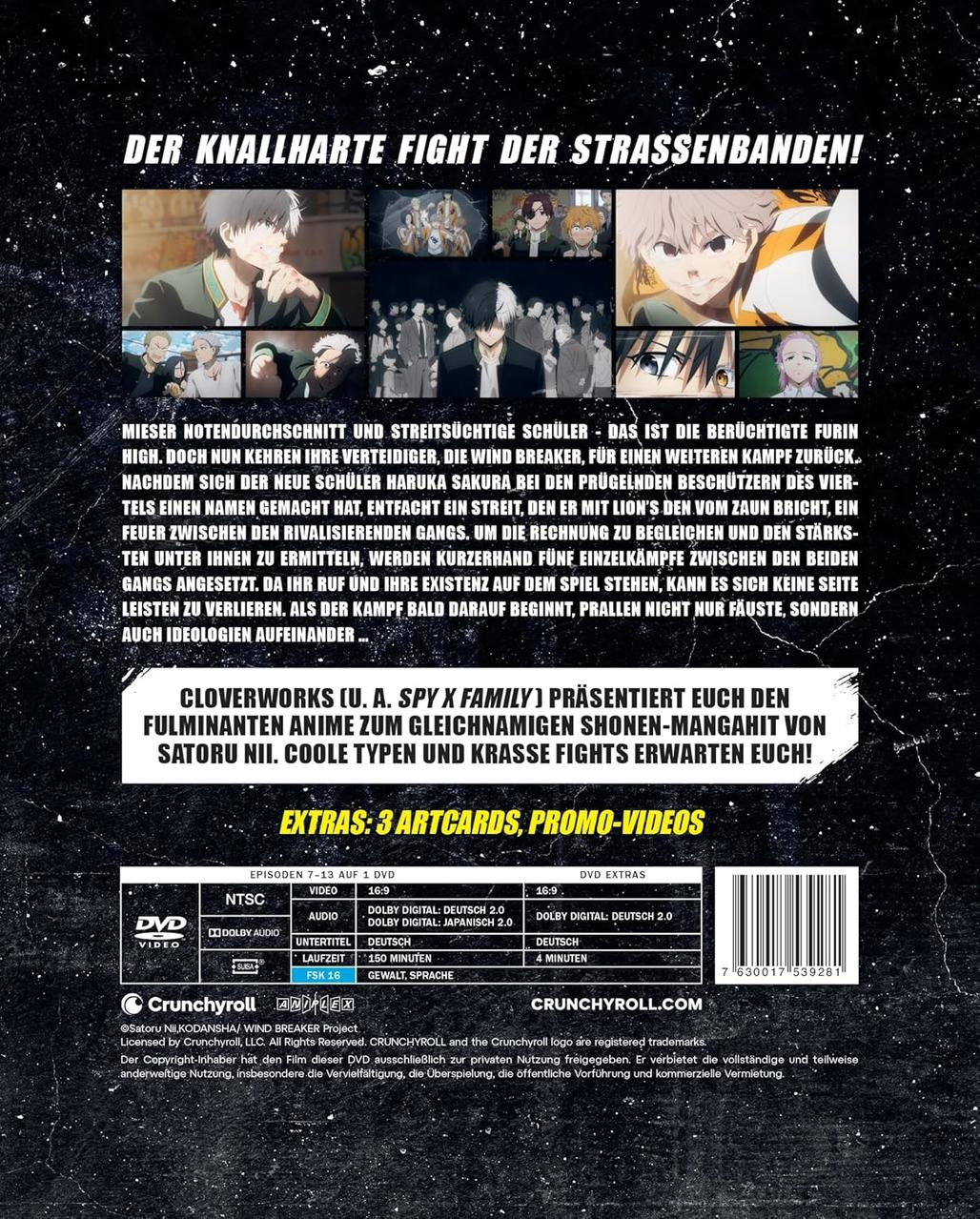 DVD-Hülle mit Anime-Charakteren, Text und Titel: Der Knallharte Fight der Strassenbanden!