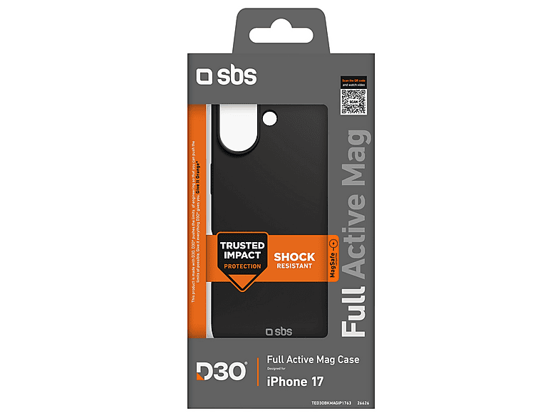 Etui SBS Full Active Mag Case D3O do iPhone 17 TED3OBKMAGIP1763 Czarny – zdjęcie 3