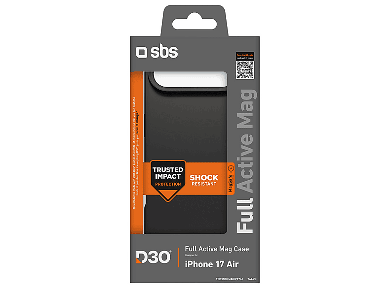 Etui SBS D3O Mag Full do Apple iPhone Air Czarny – zdjęcie 2