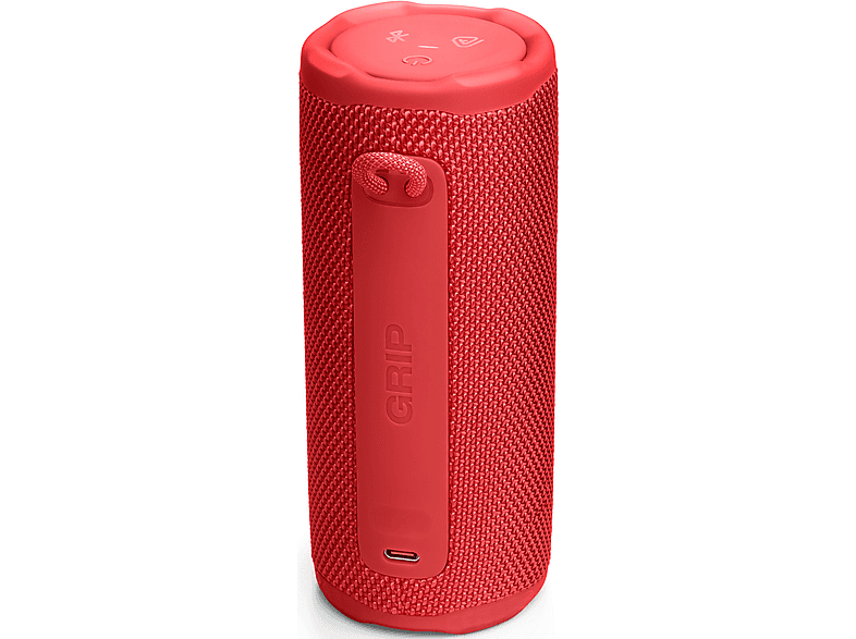 JBL Grip Tragbarer Bluetooth Lautsprecher, Wasserdicht, staubgeschützt und stoßsicher, integriertes Ambient Light und Auracast™, Rot — Foto 4 von 5