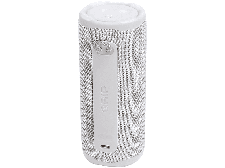 JBL Grip Tragbarer Bluetooth Lautsprecher, Wasserdicht, staubgeschützt und stoßsicher, integriertes Ambient Light und Auracast™, Weiß — Foto 5 von 5