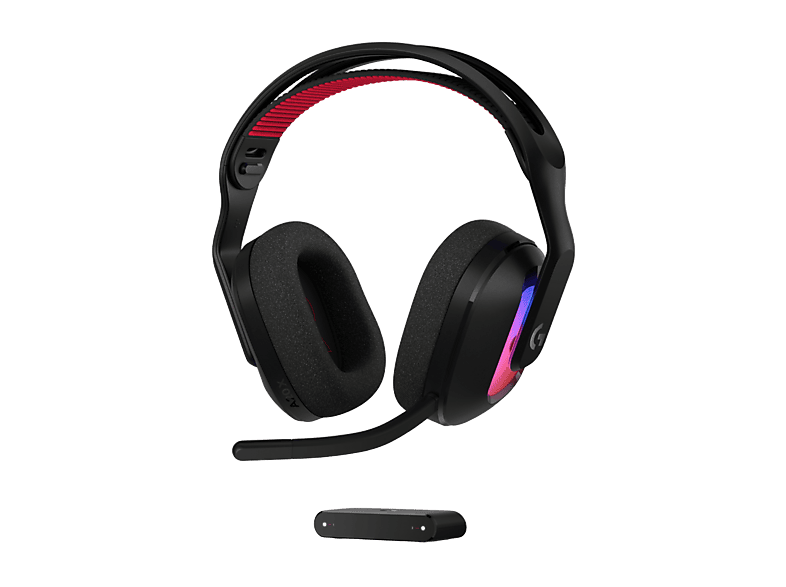 Auriculares gaming - Logitech G A20 X Lightspeed, Bluetooth, PS5-XBOX-Switch-PC, Playsync, Micrófono extraíble, Personalizable, Lightsync, Negro