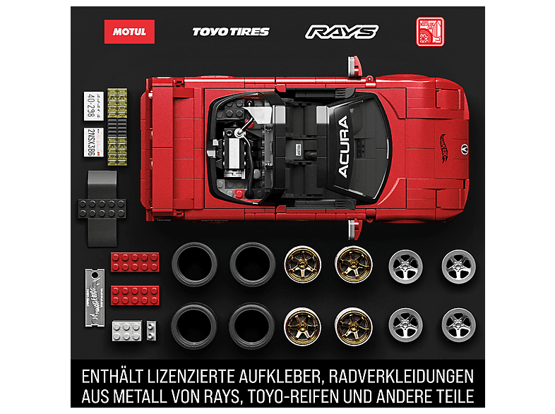 Thumbnail - MATTEL BRICK SHOP JFT17 Mattel Brick Shop Hot Wheels Elite Series Acura NSX Bausatz, Rot