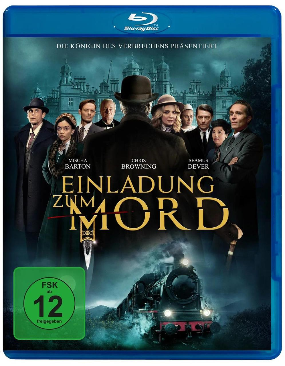 Filmplakat mit Schauspielern, Schloss, Zug und FSK 12 Siegel.