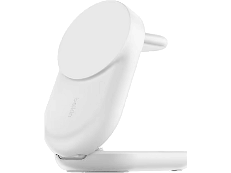 Cargador móvil inalámbrico - Belkin UltraCharge Foldable magnetic 3-in-1, Para Apple, 25W, Blanco