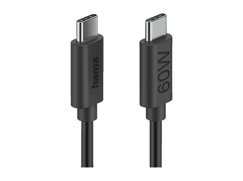 HAMA USB Typ-C auf USB Typ-C, Kabel, Schwarz