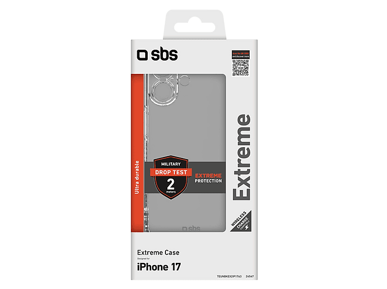 Etui SBS Extreme X2 do Apple iPhone 17 Transparentny – zdjęcie 2