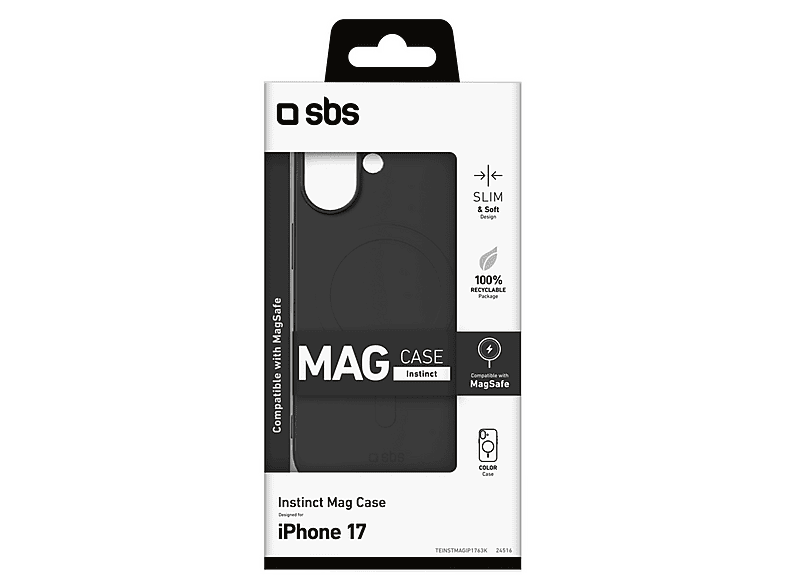 SBS Instinct Mag do iPhone 17 Czarny – zdjęcie 2