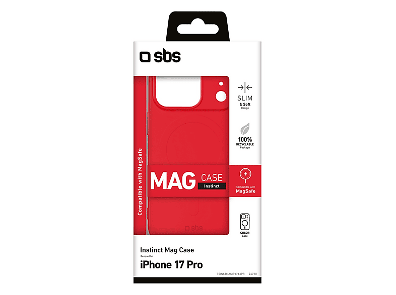 SBS Instinct Mag do iPhone 17 Pro Czerwony – zdjęcie 2