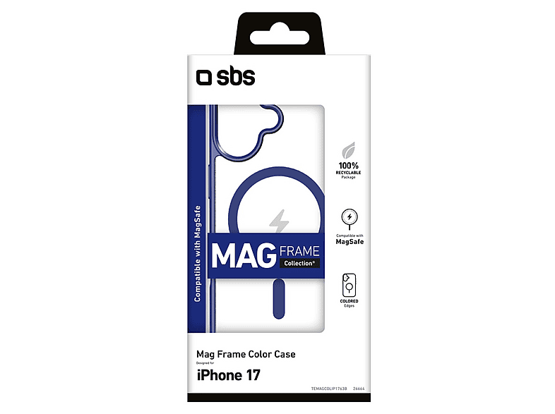 Etui SBS Mag Frame do Apple iPhone 17 Niebieski – zdjęcie 3