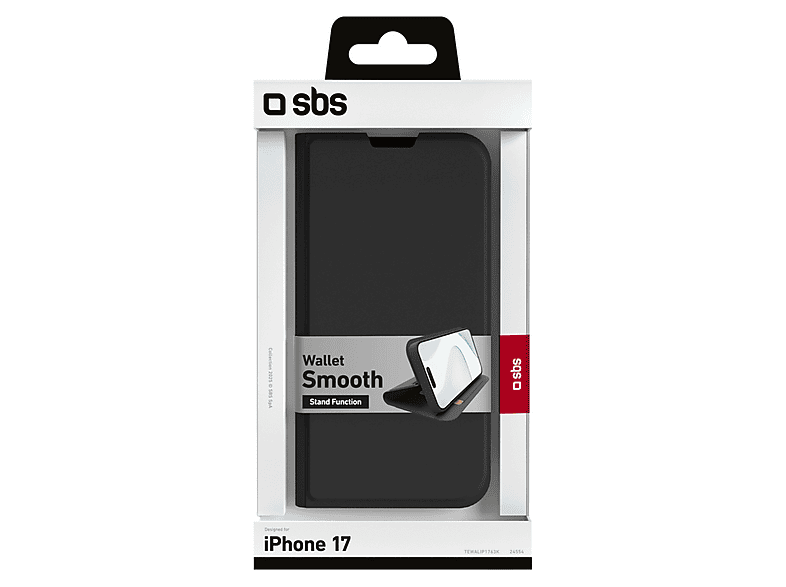 SBS Wallet Smooth do iPhone 17 Czarny – zdjęcie 2